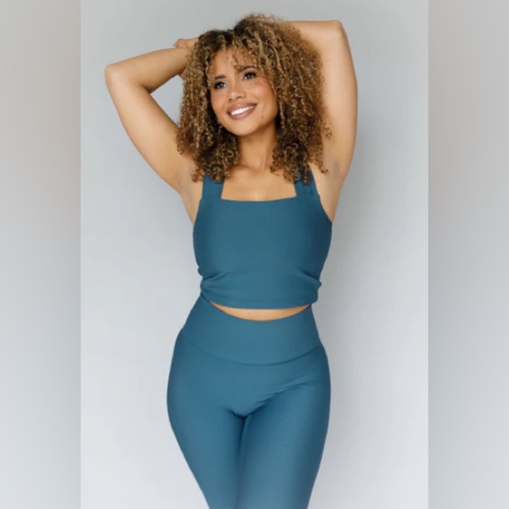 Salt Project Ribbed Energy Tank & Legging Set (Size Small)